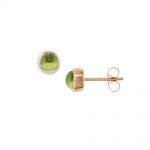 Rose gold peridot earrings