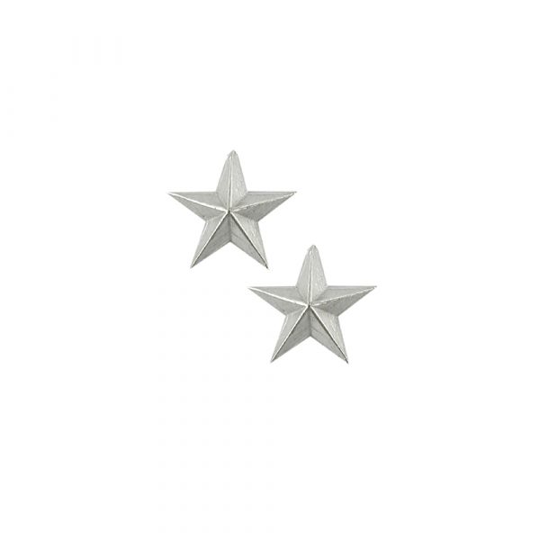 Silver 3D star stud earrings