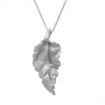 Silver Kew leaf pendant necklace