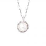 Silver cultured freshwater pearl pendant