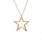 Rose gold open star pendant