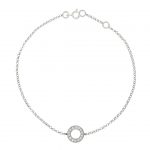 White gold diamond circle Meridian bracelet