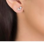 White gold diamond stud earrings