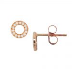 Rose gold diamond Meridian stud earrings