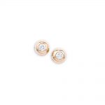 Rose gold diamond stud earrings