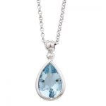 Aquamarine pendant white gold