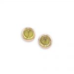 Peridot bubble stud earrings rose gold