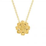 Posy cluster pendant yellow gold