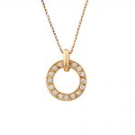 Diamond meridian pendant rose gold