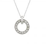 Diamond meridian pendant white gold