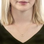 Yellow gold diamond Meridian pendant necklace