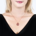 Rose Gold Diamond and Pink Tourmaline Bubble Cluster Pendant