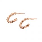 9ct Rose gold twist hoop earrings