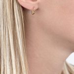 Yellow gold Carnaby twist hoop earrings