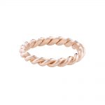 Rope stack ring rose gold