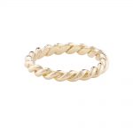 Rope stack ring yellow gold