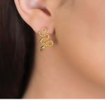 Yellow Gold Kew Serpent Drop Earrings