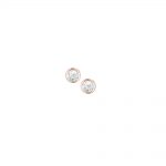 9ct Rose gold diamond solitaire stud earrings