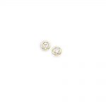 Diamond stud earrings yellow gold