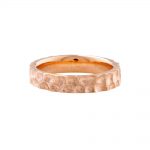 Hammered ring rose gold