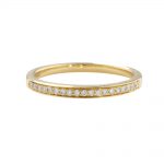 Yellow Gold Diamond Eternity Half Band Ring