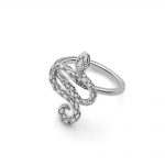 Serpent snake ring silver