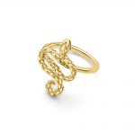 Serpent snake ring yellow gold