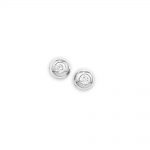 9ct White gold diamond stud earrings