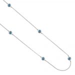 Aquamarine necklace white gold