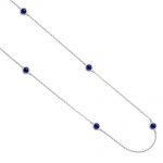 Sapphire necklace white gold