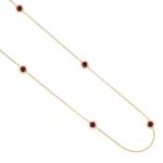 Ruby necklace yellow gold