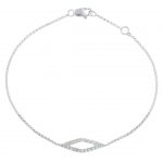 White gold diamond Geo bracelet