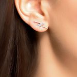 White gold diamond Geo earrings