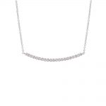 modern white gold Geo diamond necklace