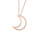 Open moon pendant rose gold