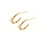 9ct yellow gold Diamond hoop earrings