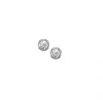 9ct White Gold Diamond Solitaire Stud Earrings