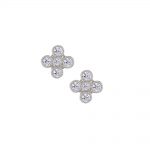 18ct White gold diamond Retro stud earrings