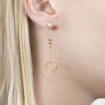 Pearl and Gold Disc Drop Earrings