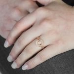 Rose gold diamond Meridian ring