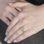 Yellow gold diamond Meridian ring