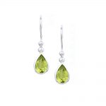 White gold peridot earrings