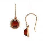 Rose gold garnet drop Bubble earrings