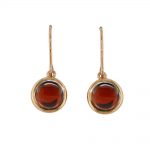 Rose gold garnet drop Bubble earrings