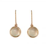 Rose gold moonstone drop Bubble earrings