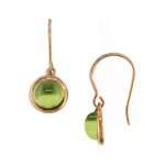 Rose gold peridot drop Bubble earrings