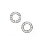 White gold diamond Meridian circle earrings