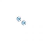 9ct White gold aquamarine stud earrings