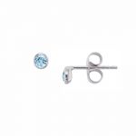 White gold aquamarine stud earrings