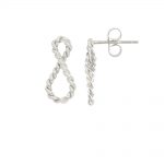 Silver Infinity drop earrings